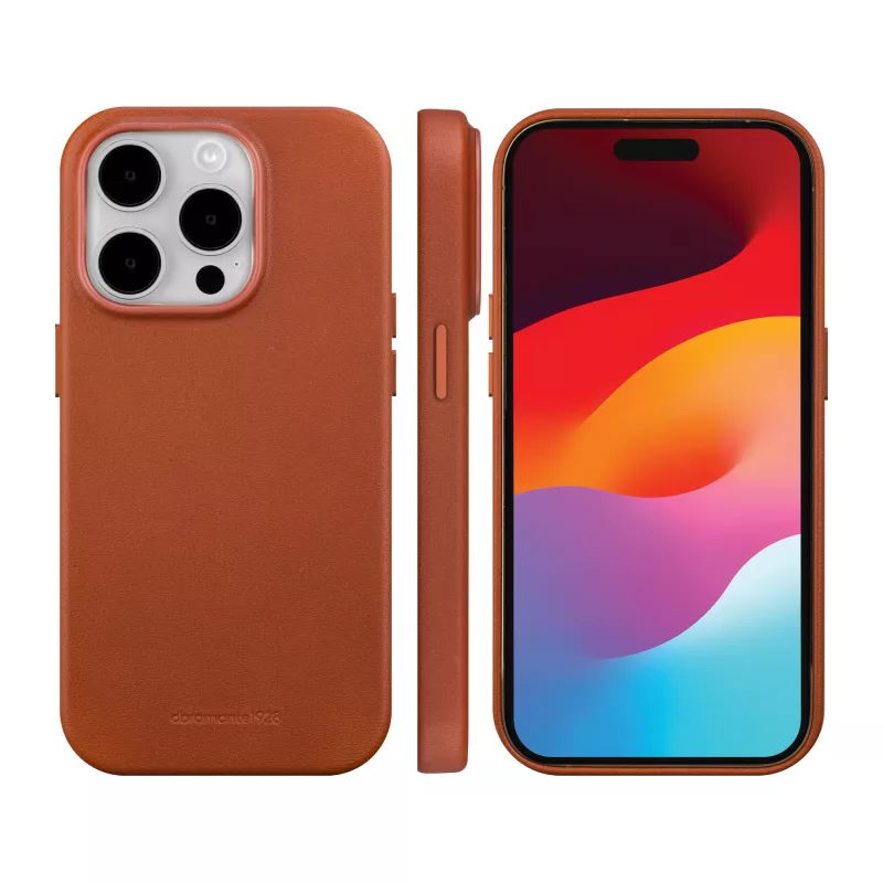 Cover dbramante1928 Roskilde iPhone 15 Pro Tan Monochromatic Red