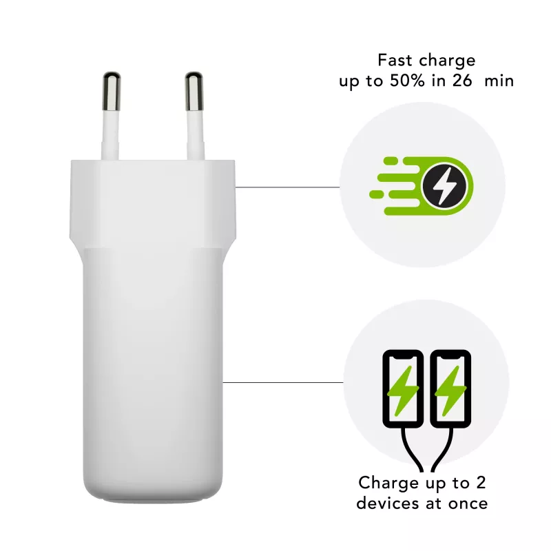 dbramante1928 re-charge Pro – EU-Wandladegerät – 2x USB-C 30W – W