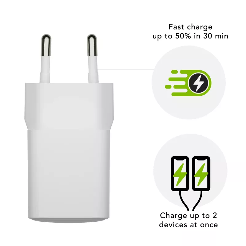 dbramante1928 re-charge Pro - EU-Wandladegerät USBC30W+USBA18W-W