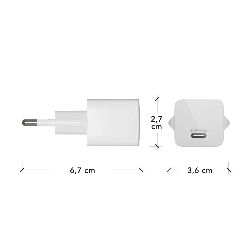 dbramante1928 re-charge Pro – EU-Netzteil USB-C 25W – W, Innenbereich, AC, Weiß