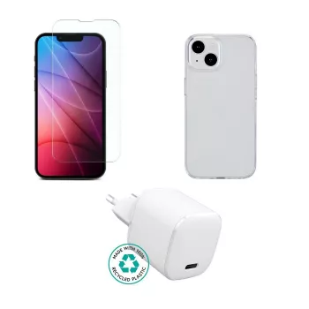 Mobilgeräteladegerät eSTUFF ES-KIT-IPH14 USB Type-C Innenbereich AC Transparent Weiß