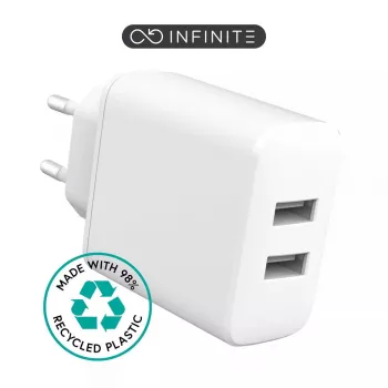 Indoor-Ladegerät eSTUFF ES637005 Smartphone Weiß 2 USB-Anschlüsse 5V