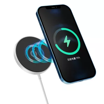 eSTUFF ES638100 mobiles Ladegerät Smartphone Aluminium AC kabelloses Laden Schnellladefunktion Innenbereich