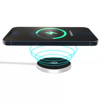 eSTUFF ES638100 mobiles Ladegerät Smartphone Aluminium AC kabelloses Laden Schnellladefunktion Innenbereich