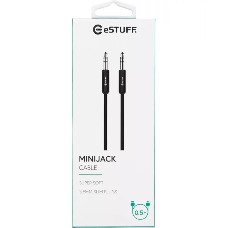 eSTUFF ES608001 Audiokabel 0,5 m 3,5 mm Schwarz