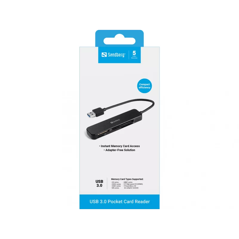 Kartenleser Sandberg USB 3.0 Pocket Card Reader