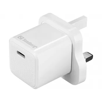 USB-C-Ladegerät SANDBERG 441-64 20W UK-Stecker – schnelles Laden mit USB Power Delivery