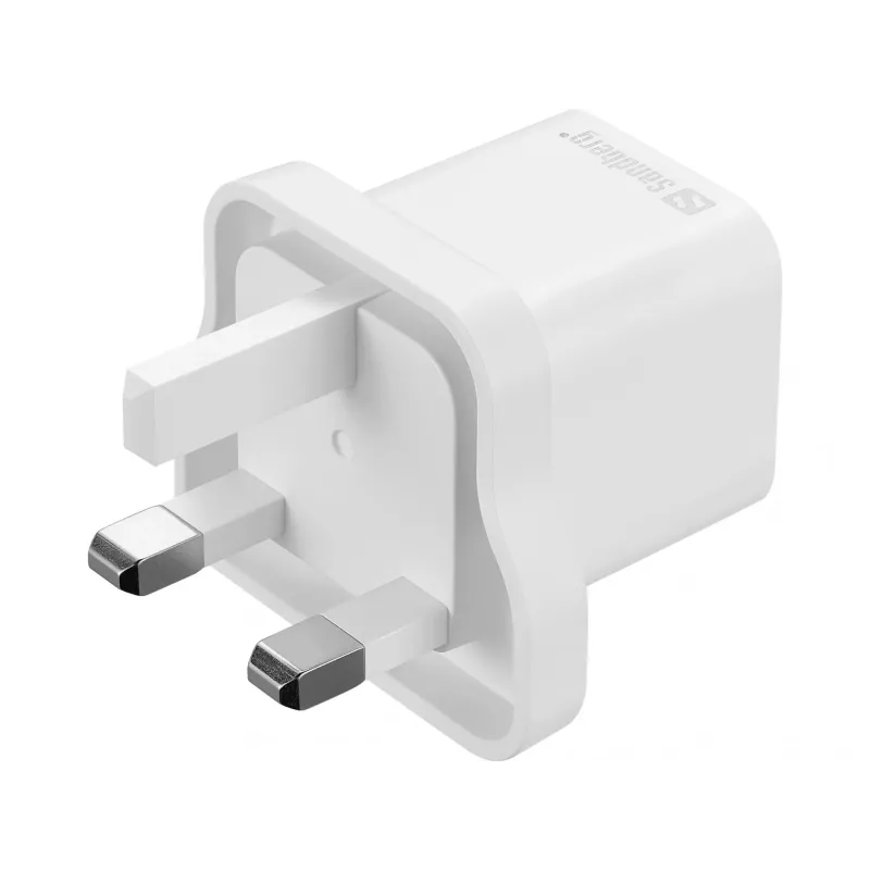 USB-C-Ladegerät SANDBERG 441-64 20W UK-Stecker – schnelles Laden mit USB Power Delivery
