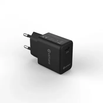 eSTUFF ES635029-BULK USB-C-Ladegerät EU PD 20W, schwarz