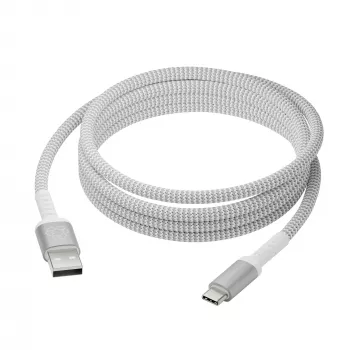 USB-A-auf-USB-C-Datenkabel d bramante re-charge Pro BRD Kabel 2,5 m, USB 2.0, weiß