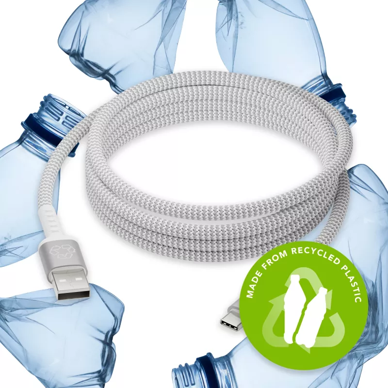 USB-A-auf-USB-C-Datenkabel d bramante re-charge Pro BRD Kabel 2,5 m, USB 2.0, weiß