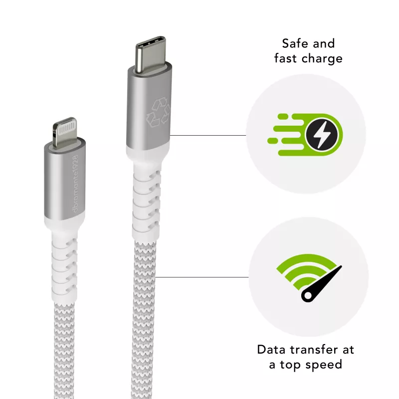 dbramante1928 re-charge Pro - BRD Kabel 1.2m USB-C zu Lightning -W