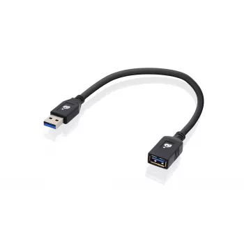 IOGEAR G2LU3AMF USB-Kabel USB 3.2 Gen 1 0,3 m USB A Schwarz