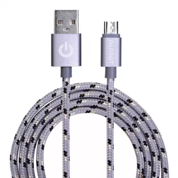 USB-Kabel Garbot C-05-10195 1m USB A Micro-USB B Silber