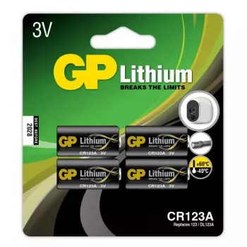 Einwegbatterie GP Batterien Lithium CR 123A Lithium-Mangandioxid
