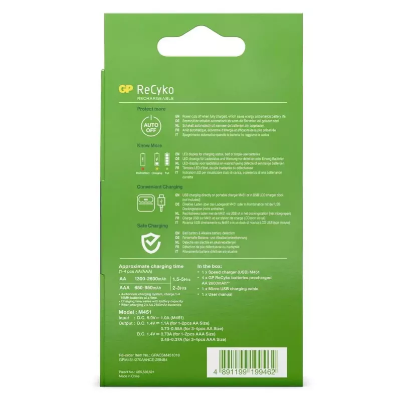 Batterieladegerät GP Batterien GP M451