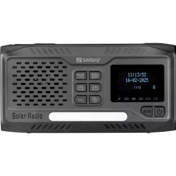 Tragbares Radio SANDBERG Survivor DAB Radio All-in-1 4500 — DAB+/FM, 87,5–108 MHz, 3 W RMS, USB-A & USB-C, 4500-mAh-Akku