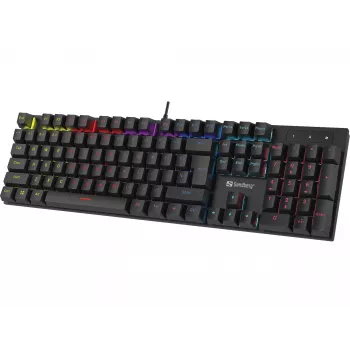 Sandberg Mechanical Gamer Tastatur GERMAN Full-Size kabelgebunden USB Mechanisch QWERTZ RGB LED