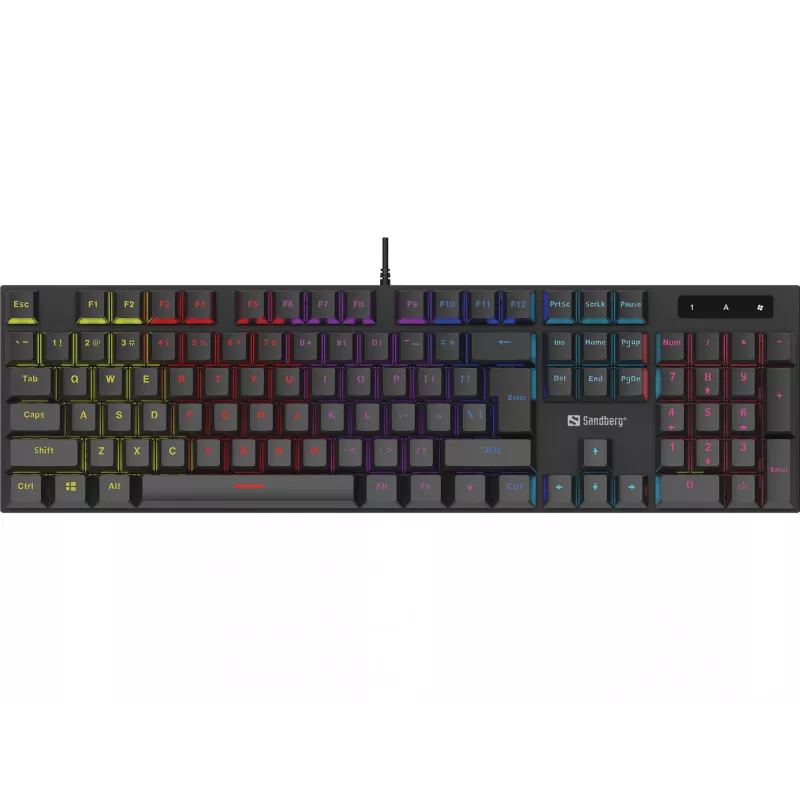 Sandberg Mechanical Gamer Tastatur GERMAN Full-Size kabelgebunden USB Mechanisch QWERTZ RGB LED