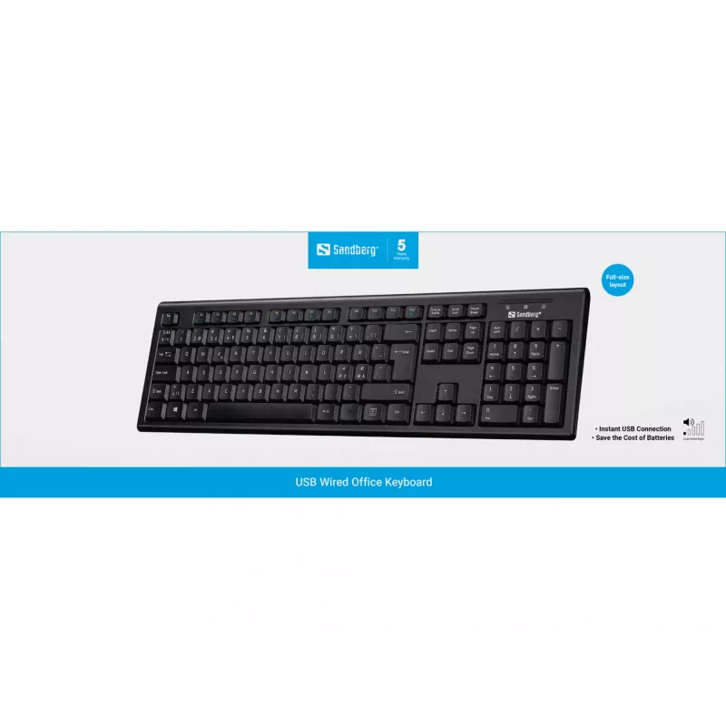 Sandberg USB Wired Office Tastatur Nord