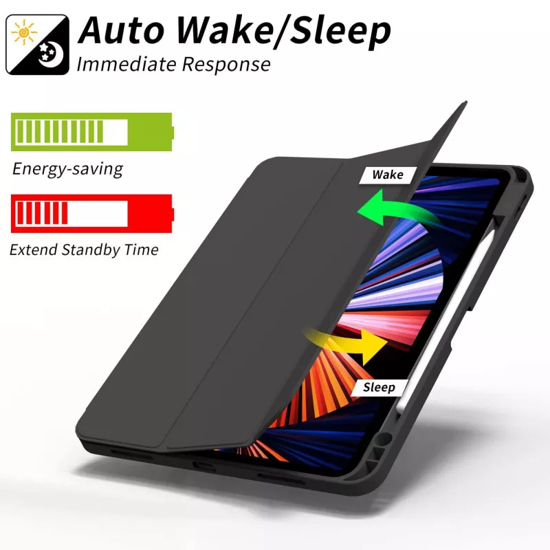 eSTUFF ES68201400-BULK Tablet-Hülle 32,8 cm (12,9 Zoll) Folio Schwarz, Transparent