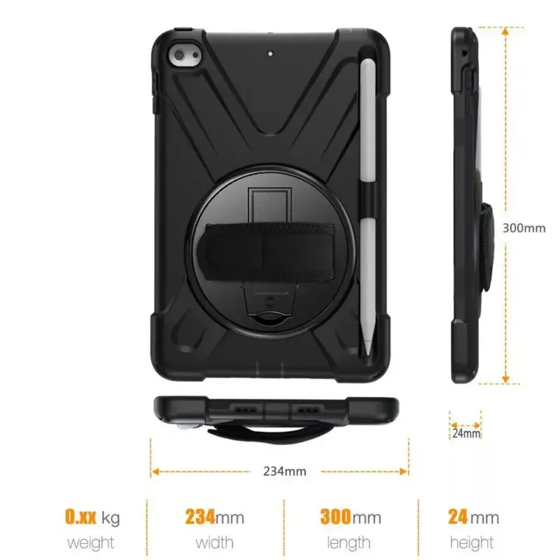 Cover eSTUFF AUSTIN Defender Case für iPad Mini 5/4 Schwarz