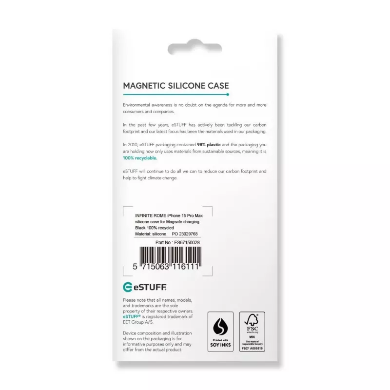 eSTUFF ES67150028 Handyhülle 17 cm (6,7 Zoll) Cover Schwarz