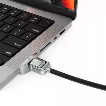 Compulocks Ledge Lock Adapter für MacBook Pro 14 Zoll M1 M2 M3 Silber