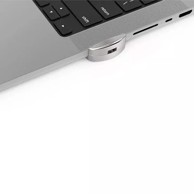 Compulocks Ledge Lock Adapter für MacBook Pro 16 Zoll M1 M2 M3 Silber