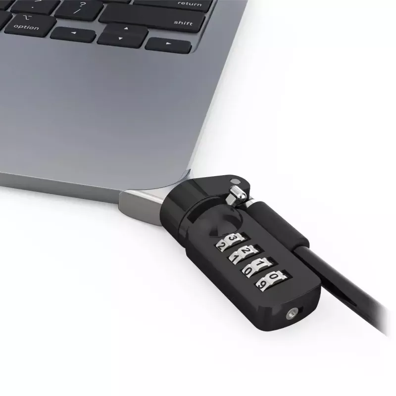 Compulocks Ledge für MacBook Air 13 Zoll M2 und M3 mit Zahlenschloss Silber