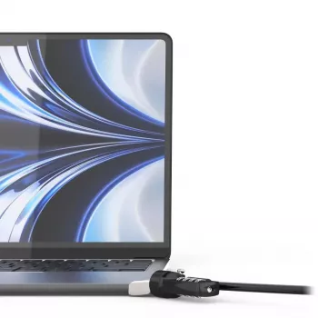 Compulocks Ledge für MacBook Air 13 Zoll M2 und M3 mit Zahlenschloss Silber