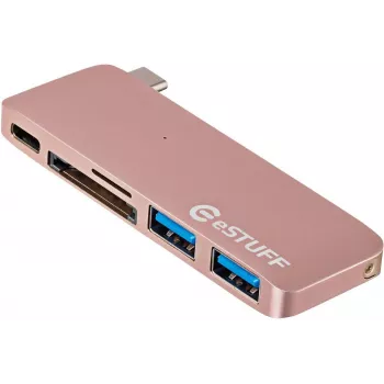 eSTUFF ES84121-ROSE Laptop-Dock/Port-Replikator USB 3.2 Gen 2 (3.1 Gen 2) Typ-C Roségold