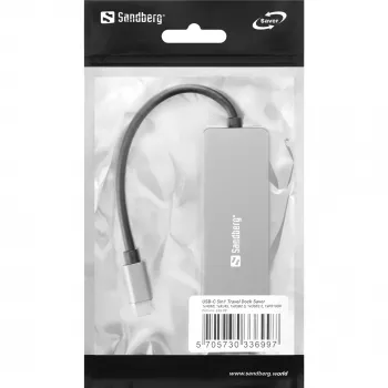 Sandberg USB-C 5in1 Travel Dock Saver Kabelgebunden USB 3.2 Gen 1 100W