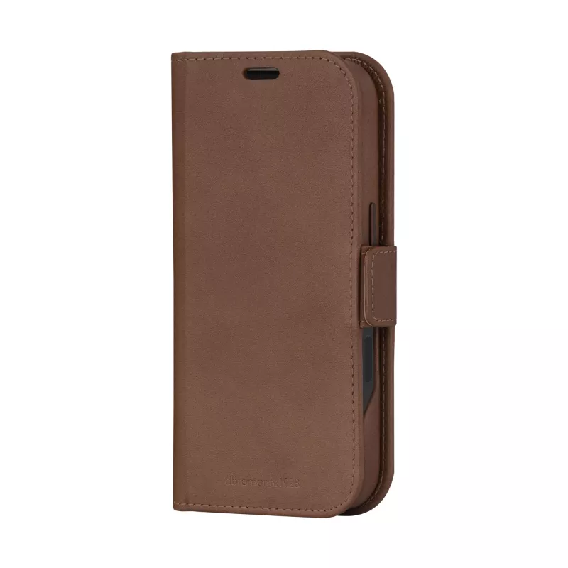 Folio-Hülle dbramante1928 Lynge MagSafe iPhone 16 Pro Dark Tan