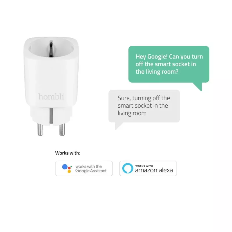 Smart Plug Hombli HBPP-0201 3680 W Indoor White