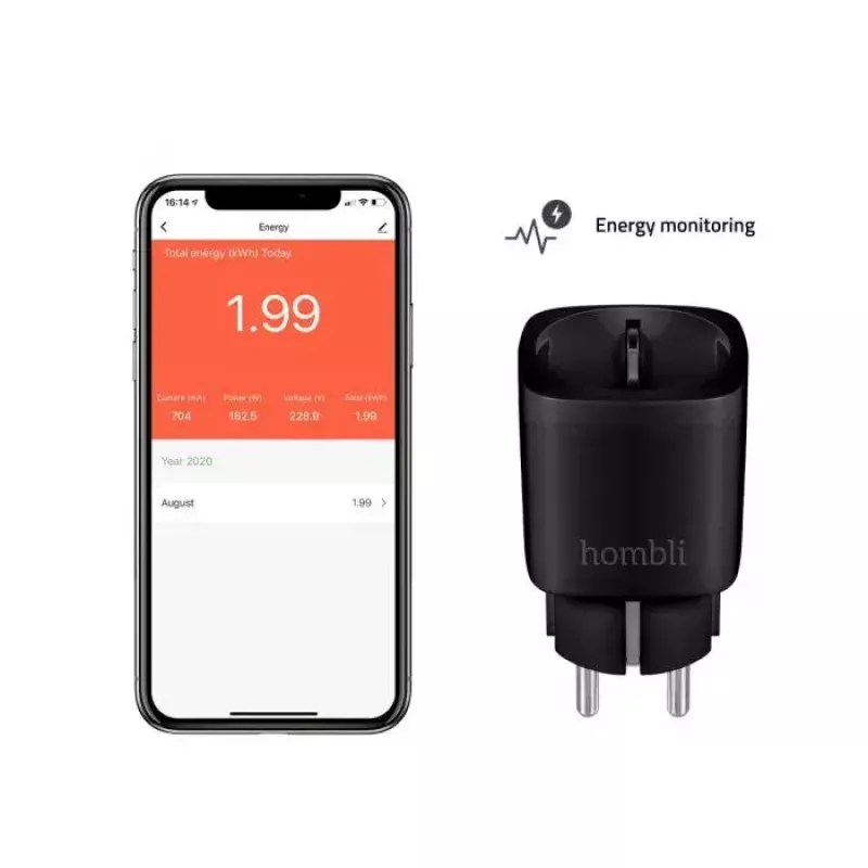 Smart Plug Hombli HBPP-0205 3680 W Indoor Wireless Schwarz