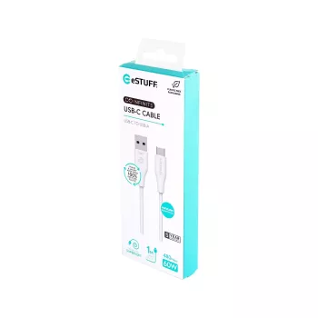 USB-Kabel eSTUFF ES605170 1m USB-C auf USB-A USB 2.0 Weiß
