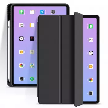 eSTUFF SEATTLE Stifttasche für iPad 10.2 – schwarzes PU-Leder