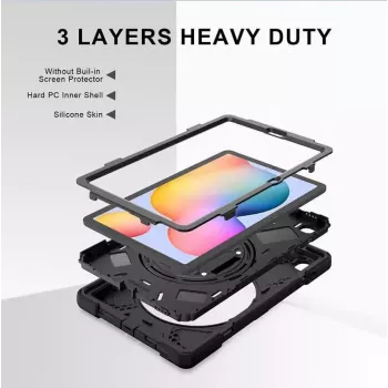 Cover eSTUFF AUSTIN Defender Case für Samsung Galaxy Tab S6 Lite 2022/2020 Schwarz