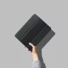 eSTUFF SEATTLE Stiftetui für iPad Air 5/4 10.9 2022/2020 - Schwarzes PU-Leder