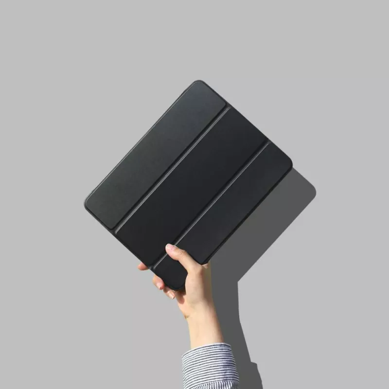 eSTUFF SEATTLE Stiftetui für iPad Air 5/4 10.9 2022/2020 - Schwarzes PU-Leder