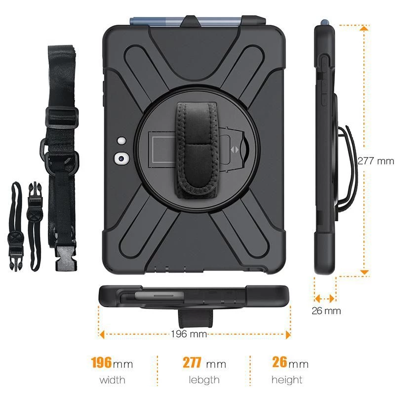 Cover eSTUFF AUSTIN Defender Case für Microsoft Surface Go 3/Go 2/Go Schwarz