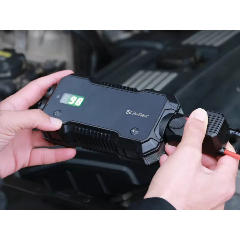 Auto-Starthilfe-Powerbank Sandberg 10000 mAh USB Typ-A Typ-C Schwarz
