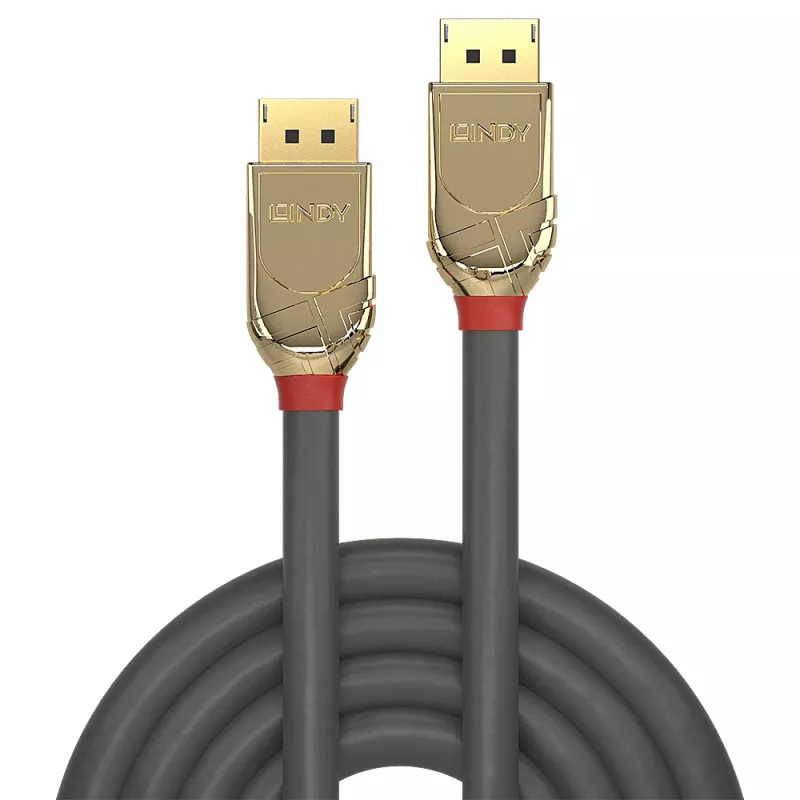 Lindy 0,5m DisplayPort 1.4 Kabel, Gold Line