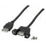 Microconnect USBAAF1PANEL2 USB-Kabel USB 2.0 1,8 m USB A Schwarz