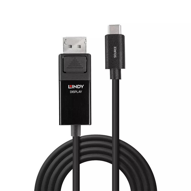 Lindy 3m USB Type C to DP 8K60 Adapterkabel, 3 m, USB Type-C, DisplayPort, Männlich, Männlich, Gerade