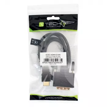 Videokabel-Adapter Techly ICOC-HDMI-D-045 5 m DVI-D Schwarz