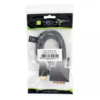 Techly Videokabel HDMI zu DVI-D M/M 1,8 m ICOC HDMI-D-018