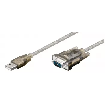 Microconnect 68875 serielles Kabel Transparent 1,5 m USB Typ-A VGA (D-Sub)