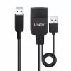 Lindy 35m Hybrid USB 3.2 Gen 2 Typ-A-Kabel Schwarz ABS